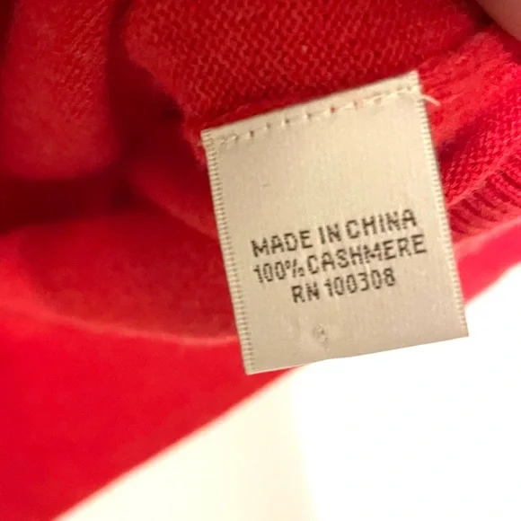 PETER MILLER Men’s V Neck Luxe Cashmere XL Sweater Raspberry - Picture 6 of 7